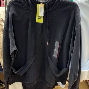 Fleece half zip hoodie